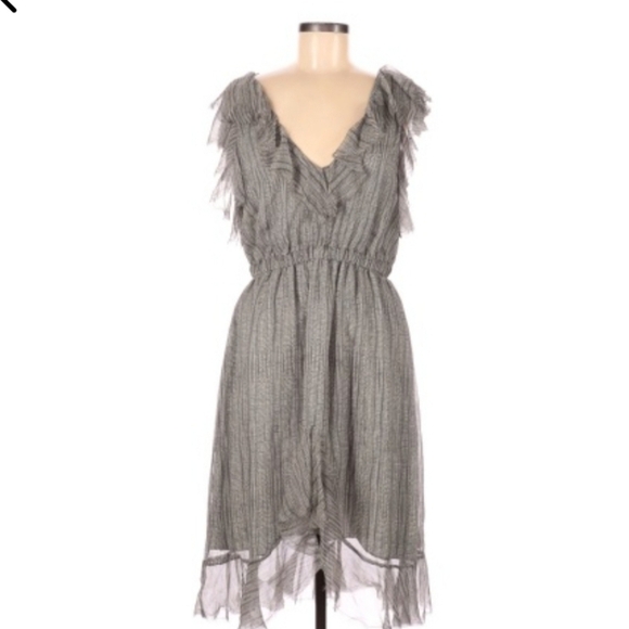 L'Agence Sophie cobra silk ruffle dress 8 - Picture 2 of 7